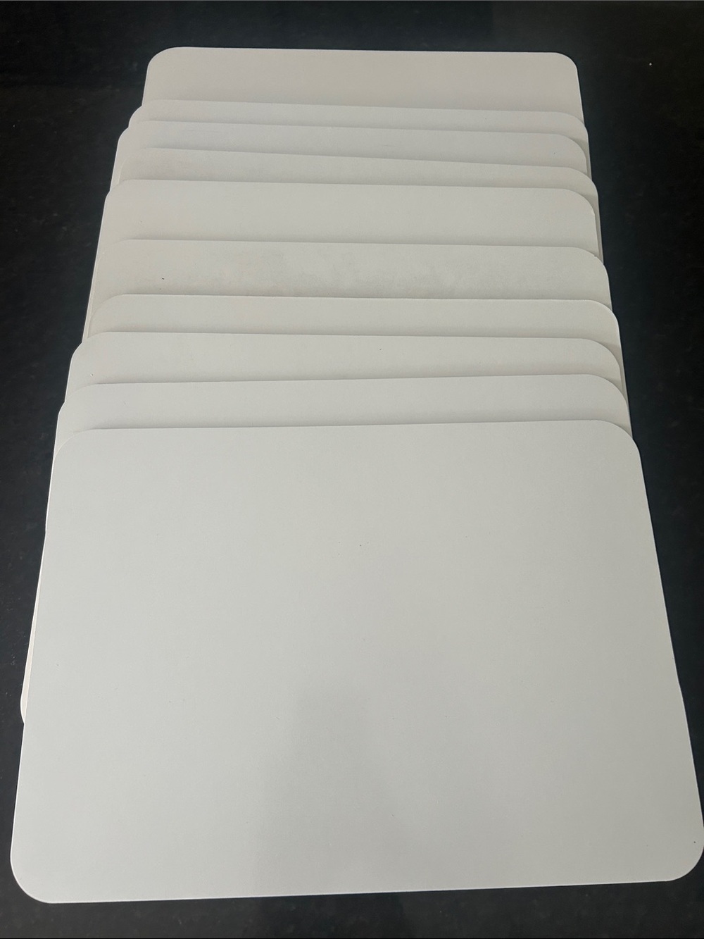 White Rounded Whiteboard Set of 11
